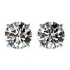 Image 1 : 2 CTW Certified H-SI/I Quality Diamond Solitaire Stud Earrings 10K White Gold - REF-285M2F - 33080