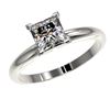 Image 2 : 1.25 CTW Certified VS/SI Quality Princess Diamond Solitaire Ring 10K White Gold - REF-372M3F - 32916