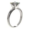Image 4 : 1.25 CTW Certified VS/SI Quality Princess Diamond Solitaire Ring 10K White Gold - REF-372M3F - 32916