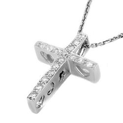 0.17 CTW Certified VS/SI Diamond Necklace 18K White Gold - REF-38Y5X - 11091