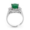 Image 2 : 3.39 CTW Emerald & Diamond Ring 18K White Gold - REF-101A8V - 13332