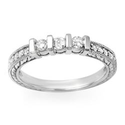 0.55 CTW Certified VS/SI Diamond Ring 18K White Gold - REF-64X5R - 13685