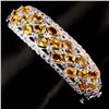 Image 1 : Natural Yellow Citrine & Tanzanite Bangle