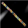 Image 1 : Natural Fancy Marquise Multi Color Sapphire Bracelet