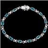 Image 1 : Natural SKY Oval BLUE TOPAZ  Bracelet