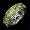 Image 1 : Natural  Green Peridot Eternity Band