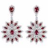 Image 1 : Natural RED RUBY PEAR-MARQUISE Earrings