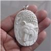 Image 1 : Hand Carved Bear & Eagle Pendant