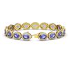 Image 2 : 21.35 CTW Tanzanite & Diamond Bracelet Yellow Gold 10K Yellow Gold - REF-353M6F - 40612