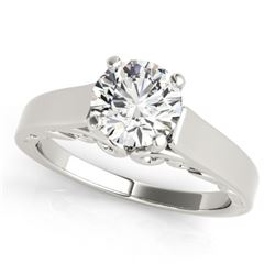 1.25 CTW Certified VS/SI Diamond Solitaire Ring 18K White Gold - REF-488M2F - 27786