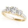 Image 2 : 0.75 CTW Certified VS/SI Diamond 3 Stone Ring 18K Yellow Gold - REF-96M2F - 28079