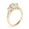 Image 4 : 0.75 CTW Certified VS/SI Diamond 3 Stone Ring 18K Yellow Gold - REF-96M2F - 28079