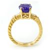 Image 2 : 3.70 CTW Tanzanite & Diamond Ring 10K Yellow Gold - REF-105M3F - 11679