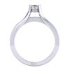 Image 4 : 1.01 CTW Cushion VS/SI Diamond Solitaire Micro Pave Ring 18K White Gold - REF-200X2R - 37160