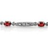 Image 2 : 2.75 CTW Ruby & Diamond Bracelet 10K White Gold - REF-38V2Y - 14321