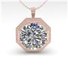 Image 2 : 1 CTW VS/SI Diamond Solitaire Necklace 18K Rose Gold - REF-284X3R - 35993