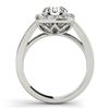 Image 2 : 1.30 CTW Certified VS/SI Diamond Solitaire Halo Ring 18K White Gold - REF-258M7F - 26895