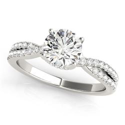 1.30 CTW Certified VS/SI Diamond Solitaire Ring 18K White Gold - REF-390W2H - 27885