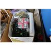 Image 1 : TWO BOXES OF CHRISTMAS DECOR AND LIGHTS