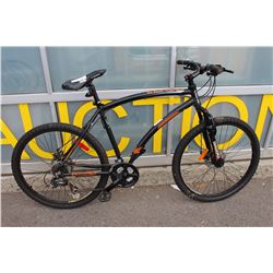 BLACK AND ORANGE DIADORA BIKE BENT FRONT RIM
