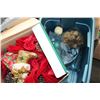 Image 2 : BOX AND TOTE OF CHRISTMAS DISPLAY AND DECORATIONS