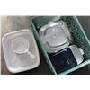 Image 1 : CRATE OF PYREX DISHES