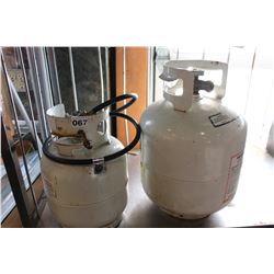 LARGE AND SMALL PROPANE TANK