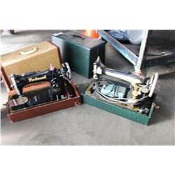 PIEDMON VINTAGE SEWING MACHINE AND VINTAGE SINGER SEWING MACHINE
