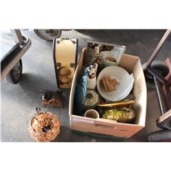 BOX OF WINE CASE GLASSWARE AND COLLECTIBLES