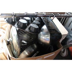 BOX OF BAKING DISHES AND PANS