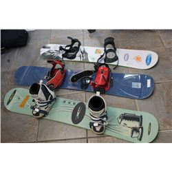 LAMAR AND 2 OTHER SNOWBOARDS WITH BINDING