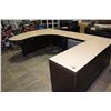 Image 1 : LARGE AS NEW U SHAPE OFFICE DESK WITH DRAWER UNIT