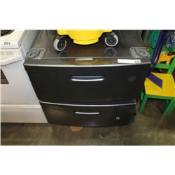 PAIR OF GREY WASHER AND DRYER PEDESTLES