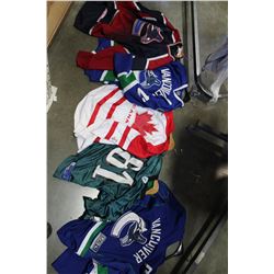 LOT OF HOCKEY JERSEYS
