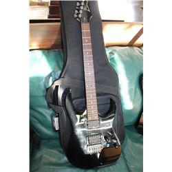 IBANEZ RG SERIES BLACK ELECTRIC GUITAR IN SOFT CASE