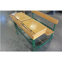 ANTIQUE DOUBLE SCHOOL DESK