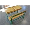 Image 2 : ANTIQUE DOUBLE SCHOOL DESK