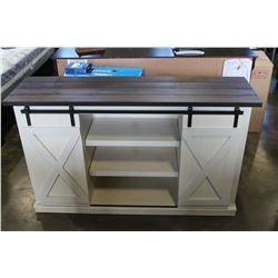 BRAND NEW BARN DOOR DRIFTWOOD TV STAND