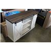 Image 4 : BRAND NEW BARN DOOR DRIFTWOOD TV STAND