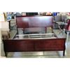 Image 1 : NEW KINGSIZE CHERRY AVENZA SLEIGH STYLE BED FRAME RETAIL $1199