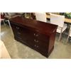 Image 2 : NEW CHERRY AVENZA 6 DRAWER DRESSER AND MIRROR, RETAIL $899