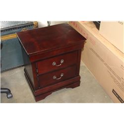 PAIR OF NEW AVENZA CHERRY 2 DRAWER NIGHTSTANDS RETAIL $249 EACH
