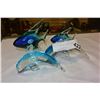Image 2 : LOT OF FOUR ART GLASS DOLPHINS