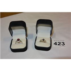 TWO 925 STERLING LADIES RINGS