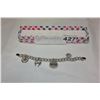 Image 1 : STERLING CHARM BRACELET WITH CHARMS