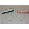 Image 1 : GOLD PLATED OVER STERLING HEART PENDANT AND 10KT PENDANT WITH STONE