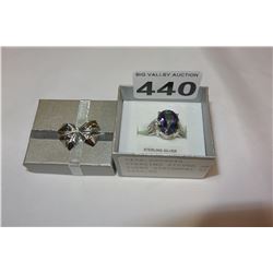 STERLING SILVER GENUINE MYSTIC TOPAZ STATEMENT RING RETAIL $250.00