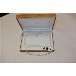 10KT YELLOW GOLD GENUINE CULTURED PEARL NECKLACE RETAIL $750.00
