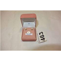 14KT YELLOW GOLD GENUINE CULTURED PEARL EARRINGS RETAIL $200.00
