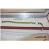 Image 3 : STERLING SILVER GENUINE PERIDOT TENNIS BRACELET WITH APPRAISEL $1000.00